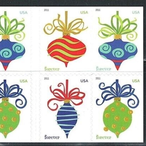 Mint US Holiday Baubles Booklet Pane of 20 Forever Stamps #116782213034 - Picture 4 of 4
